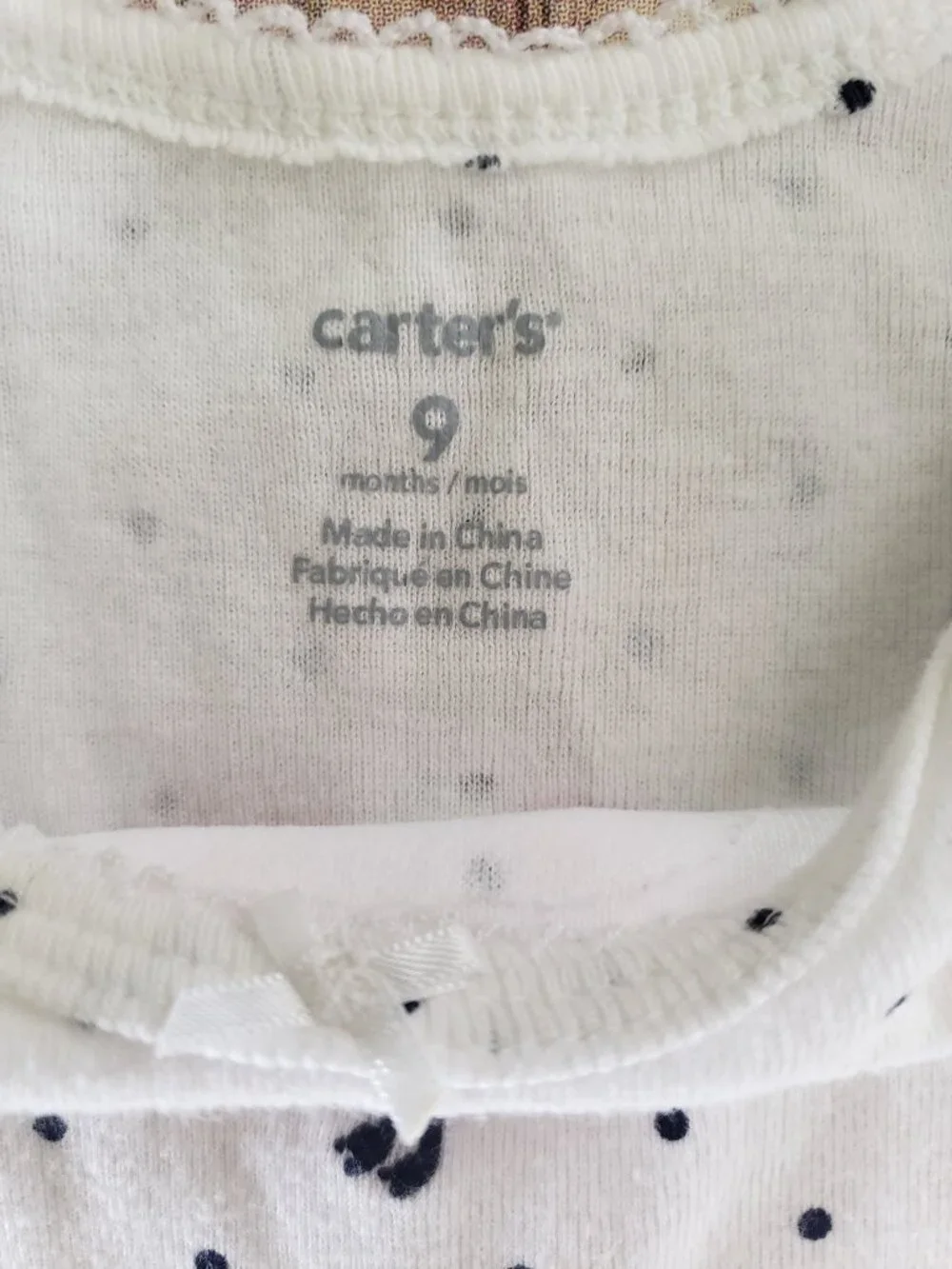 Carter's Baby Bird Onesie Size 9M